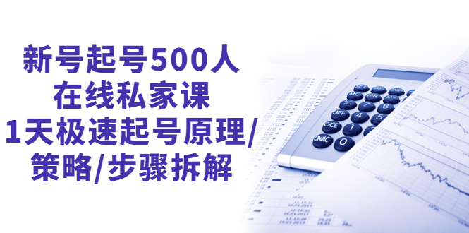 新号起号500人在线私家课，1天极速起号原理/策略/步骤拆解（最新）-臭虾米项目网