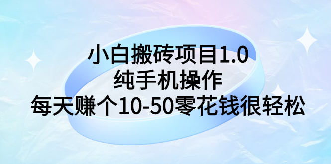 小白搬砖项目1.0，纯手机操作，每天赚个10-50零花钱很轻松-臭虾米项目网