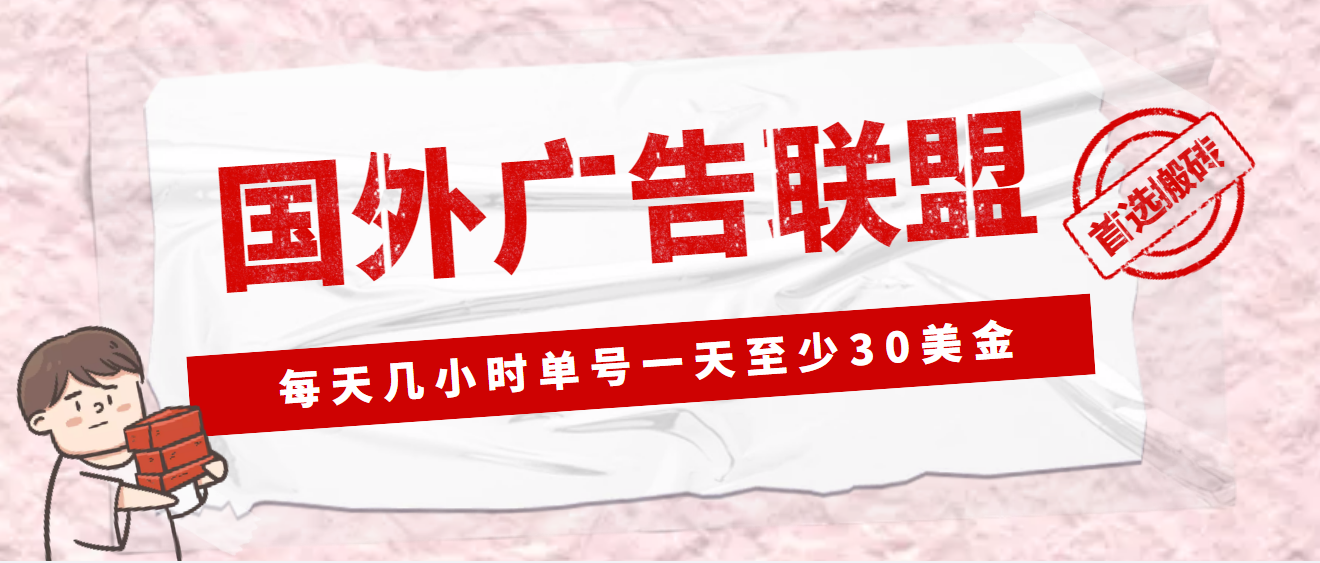 外面收费1980最新国外LEAD广告联盟搬砖项目，单号一天至少30美金(详细教程)-臭虾米项目网