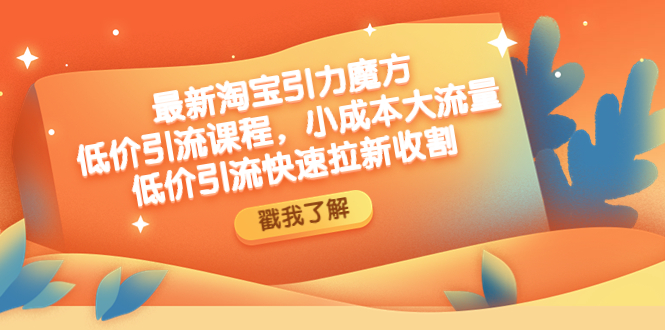 最新淘宝引力魔方低价引流实操：小成本大流量，低价引流快速拉新收割-臭虾米项目网