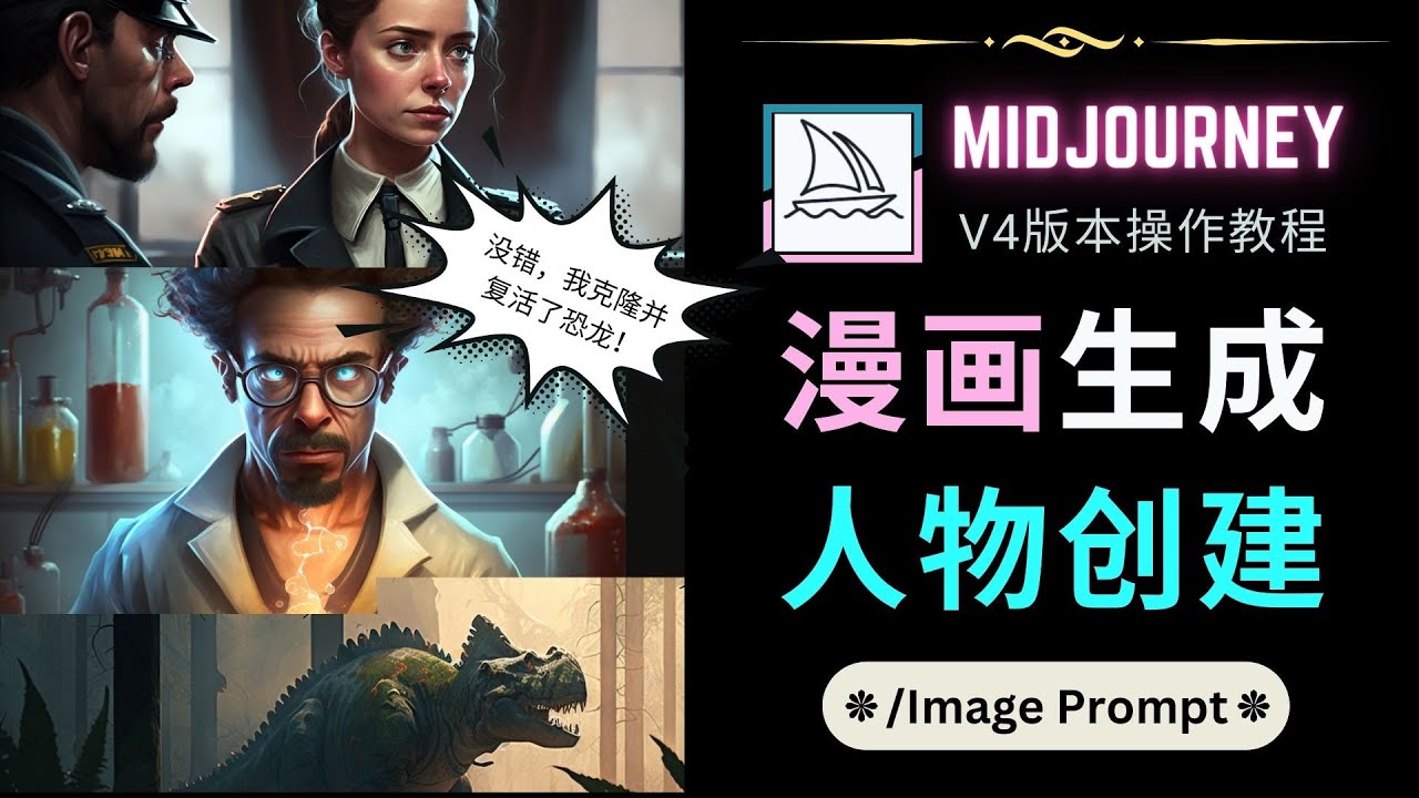 Midjourney V4版本操作教程：2个简单参数，完成漫画生成，人物创建-臭虾米项目网