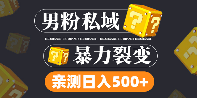 男粉私域项目：亲测男粉裂变日入500+（视频教程）-臭虾米项目网