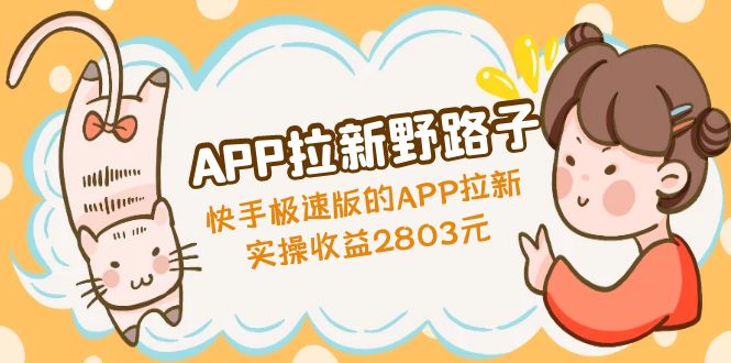 APP拉新野路子：快手极速版的APP拉新赚，实操收益2803元-臭虾米项目网