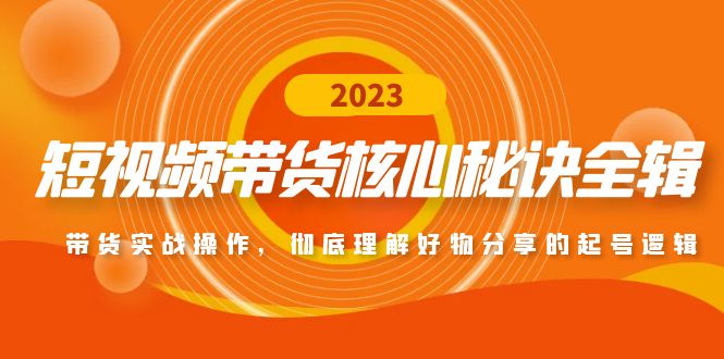 短视频带货核心秘诀全辑：带货实战操作，彻底理解好物分享的起号逻辑-臭虾米项目网