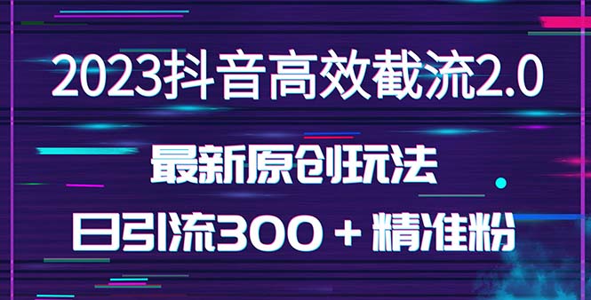 日引300＋创业粉，独家抖音高效截流2.0玩法（价值1280）-臭虾米项目网