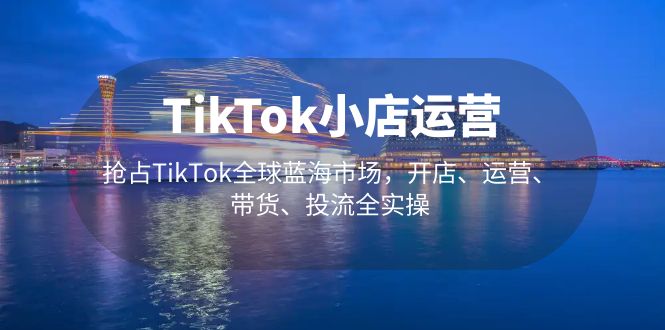 TikTok小店运营 抢占TikTok全球蓝海市场，开店、运营、带货、投流全实操-臭虾米项目网