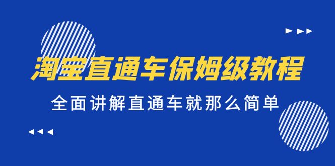 淘宝直通车保姆级教程，全面讲解直通车就那么简单！-臭虾米项目网