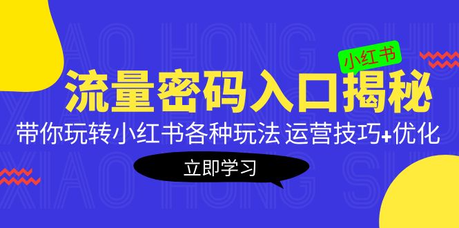 小红书流量密码入口揭秘：带你玩转小红书各种玩法 运营技巧+优化！-臭虾米项目网