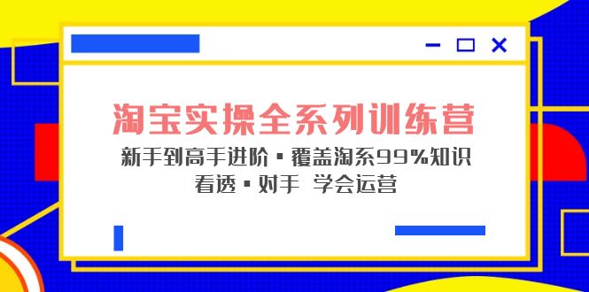 淘宝实操全系列训练营 新手到高手进阶·覆盖·99%知识 看透·对手 学会运营-臭虾米项目网