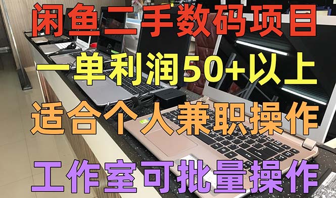 闲鱼二手数码项目，个人副业低保收入一单50+以上，工作室批量放大操作-臭虾米项目网