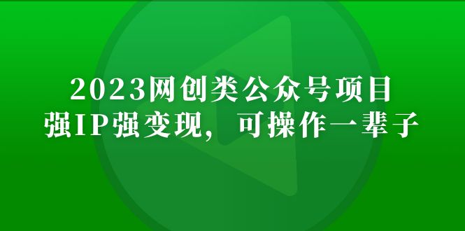 2023网创类公众号月入过万项目，强IP强变现，可操作一辈子-臭虾米项目网