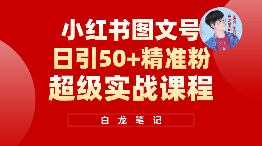 小红书图文号日引50+精准流量，超级实战的小红书引流课，非常适合新手-臭虾米项目网