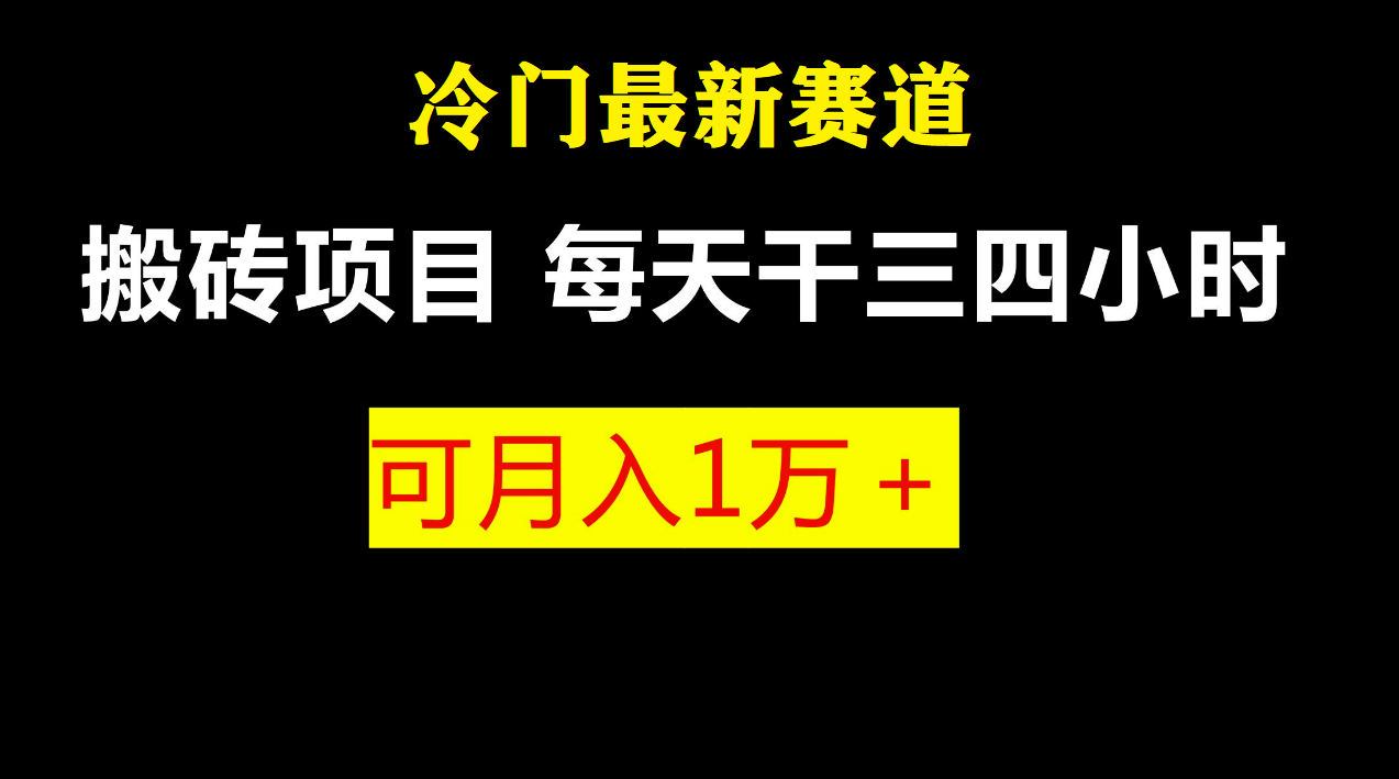 最新冷门游戏搬砖项目，小白零基础也可以月入过万（附教程+软件）-臭虾米项目网