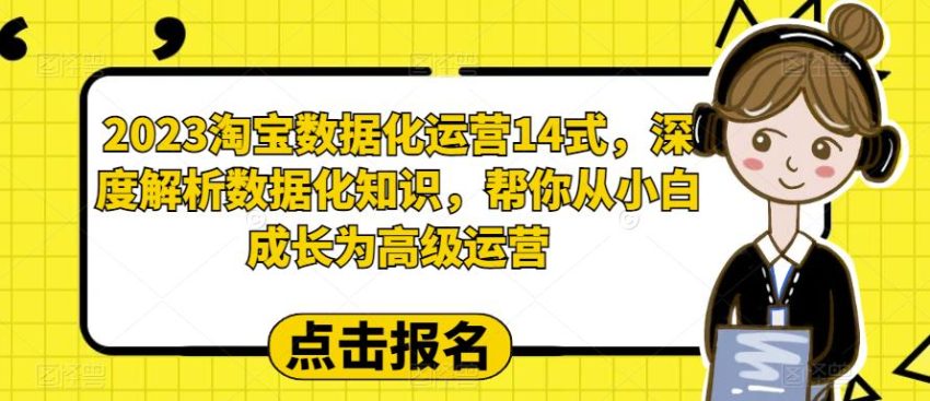 2023淘宝数据化-运营 14式，深度解析数据化知识，帮你从小白成长为高级运营-臭虾米项目网