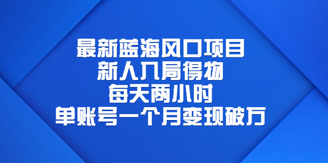 最新蓝海风口项目,新人入局得物,每天两小时,单账号一个月变现破万-臭虾米项目网