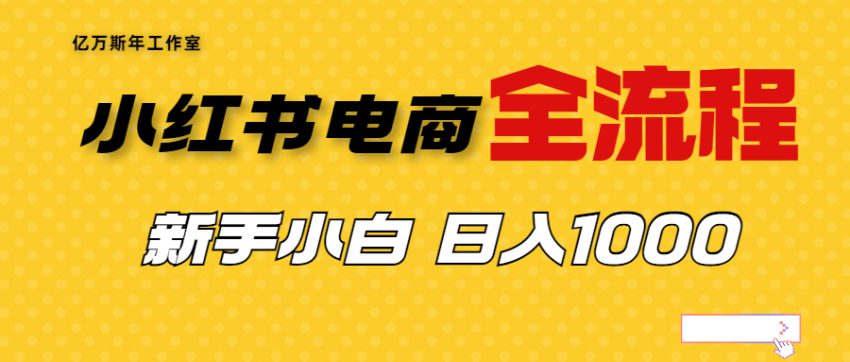 外面收费4988的小红书无货源电商从0-1全流程，日入1000＋-臭虾米项目网
