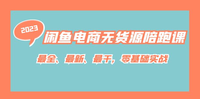 闲鱼电商无货源陪跑课，最全、最新、最干，零基础实战！-臭虾米项目网