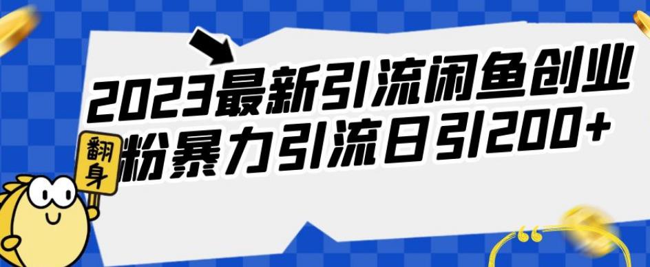 2023最新引流闲鱼创业粉暴力引流日引200+【揭秘】-臭虾米项目网