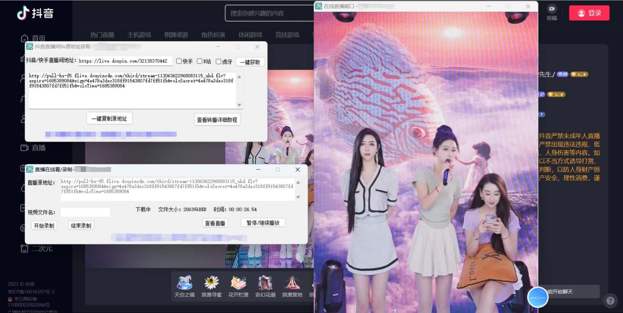 图片[2]-最新电脑版抖音/快手/B站直播源获取+直播间实时录制+直播转播【软件+教程】-臭虾米项目网