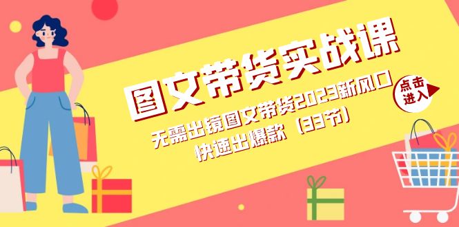 图文带货实战课：无需出镜图文带货2023新风口，快速出爆款（33节）-臭虾米项目网