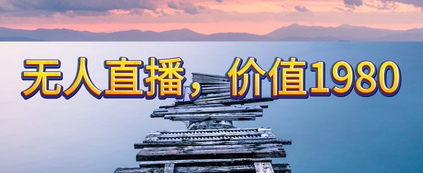2024内部众筹项目一：无人直播，价值1980元-臭虾米项目网
