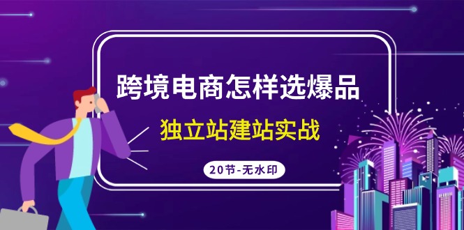 跨境电商怎样选爆品，独立站建站实战（20节高清无水印课）-臭虾米项目网