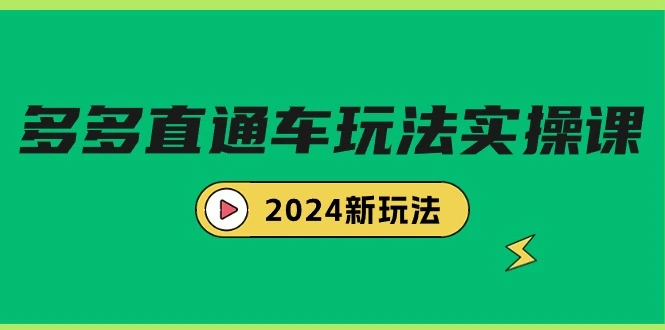 图片[1]-多多直通车玩法实战课，2024新玩法（7节课）-臭虾米项目网