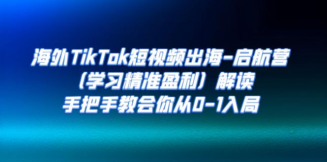 掌握TikTok电商风口：海外短视频赚钱启航营详解-臭虾米项目网
