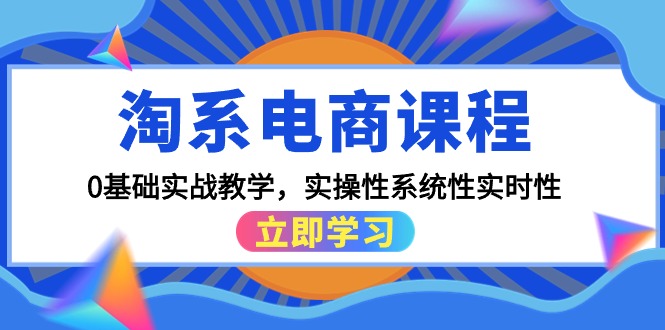 淘系电商课程，0基础实战教学，实操性系统性实时性（15节课）-臭虾米项目网