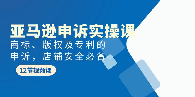 亚马逊-申诉实战课，商标、版权及专利的申诉，店铺安全必备-臭虾米项目网