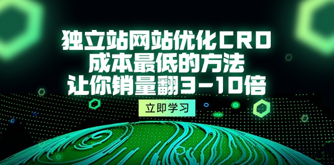 独立站网站优化CRO，成本最低的方法，让你销量翻3-10倍（5节课）-臭虾米项目网