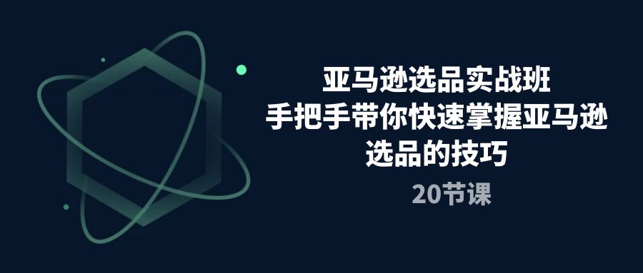 亚马逊选品实战班，手把手带你快速掌握亚马逊选品的技巧（20节课）-臭虾米项目网