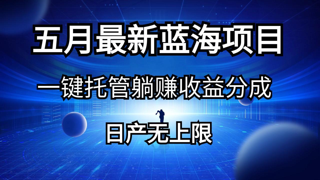 五月刚出最新蓝海项目一键托管躺赚收益分成日产无上限-臭虾米项目网