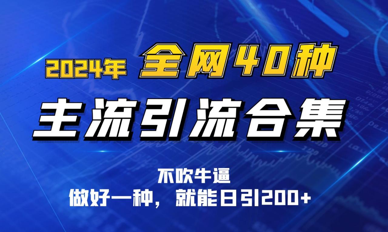 2024年全网40种暴力引流合计，做好一样就能日引100-臭虾米项目网