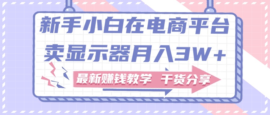 新手小白如何做到在电商平台卖显示器月入3W ，最新赚钱教学干货分享-臭虾米项目网