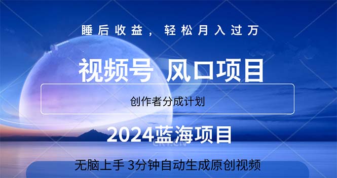 2024蓝海项目，3分钟自动生成视频，月入过万-臭虾米项目网