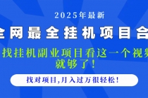 2025最全挂机项目合集 找项目看这一个视频就够了，做对项目月入过万很...-臭虾米项目网