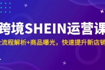 跨境SHEIN运营课，全流程解析+商品曝光，快速提升新店销量-臭虾米项目网