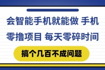 会智能手机就能做 手机零撸项目，有快手就可以做，每天零碎时间搞个几…-臭虾米项目网