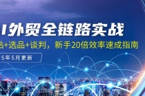 AI外贸全链路实战，建站+选品+谈判，新手20倍效率速成指南-臭虾米项目网