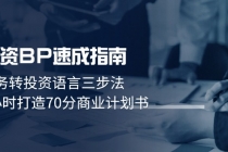 融资BP速成指南：业务转投资语言三步法，3小时打造70分商业计划书-臭虾米项目网