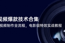 短视频爆款技术合集,热门视频制作全流程,电影级特效实战教程-臭虾米项目网