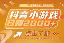 2025最新风口项目，抖音小游戏，亲测单游戏2000+感兴趣点击了解-臭虾米项目网