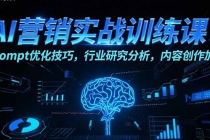 AI营销实战训练课：Prompt优化技巧，行业研究分析，内容创作加速-臭虾米项目网