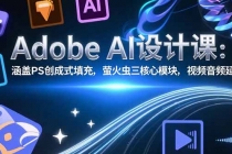 Adobe AI设计课:涵盖PS创成式填充,萤火虫三核心模块,视频音频延长技术-臭虾米项目网
