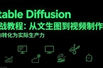 Stable Diffusion实战教程:从文生图到视频制作,将AI转化为实际生产力-臭虾米项目网