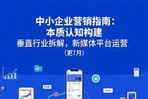 中小企业营销指南:本质认知构建,垂直行业拆解,新媒体平台运营(更7月)-臭虾米项目网