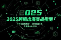 2025跨境出海实战指南,并购全流程解析,自创营销体系,专家基本功训练-臭虾米项目网