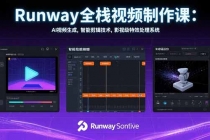 Runway全栈视频制作课:AI视频生成,智能剪辑技术,影视级特效处理系统-臭虾米项目网