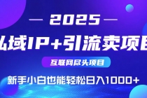 2025网创尽头项目,私域IP+引流,新手小白也能在家日入1000+-臭虾米项目网